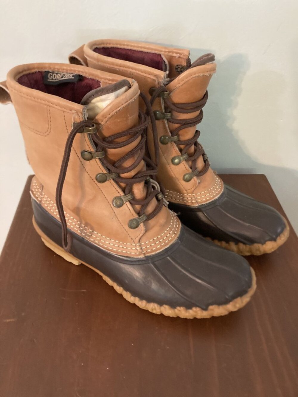 LL Bean Freeport Maine Hunting Shoes Duck Boots 8” Vtg Men 9 LM Rubber